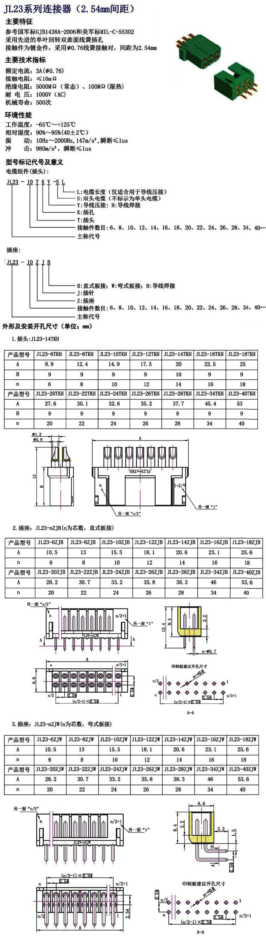 JL23 Series Connectors (2.54mm Pitch) Accessories