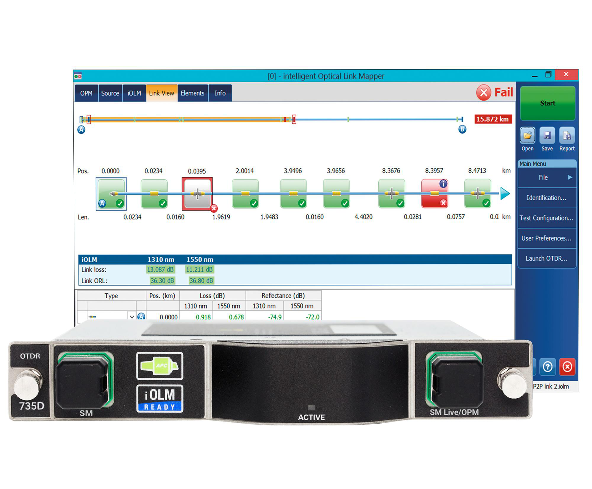 FTBx-735D metro/PON FTTx/MDU OTDR Fiber Test & Measurement