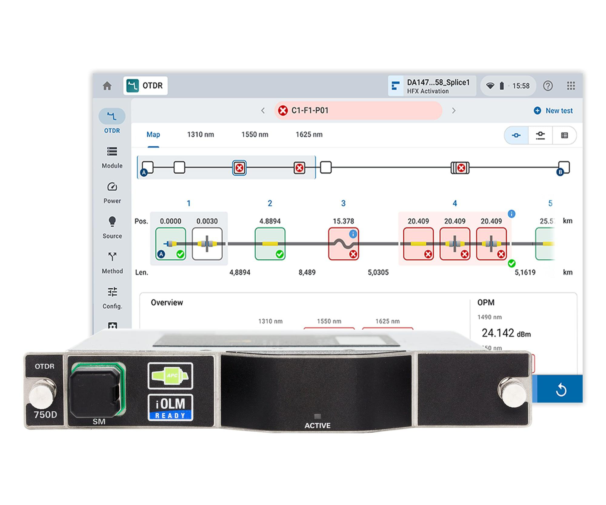 FTBx-750D Metro/Longhaul OTDR Fiber Test & Measurement
