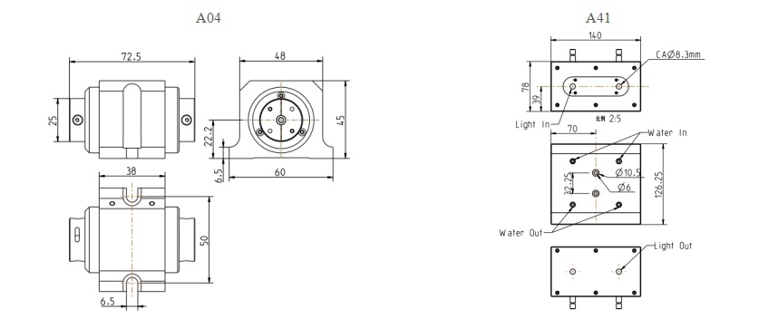 A04 and A41 Optical Components Fiber Optic Isolators