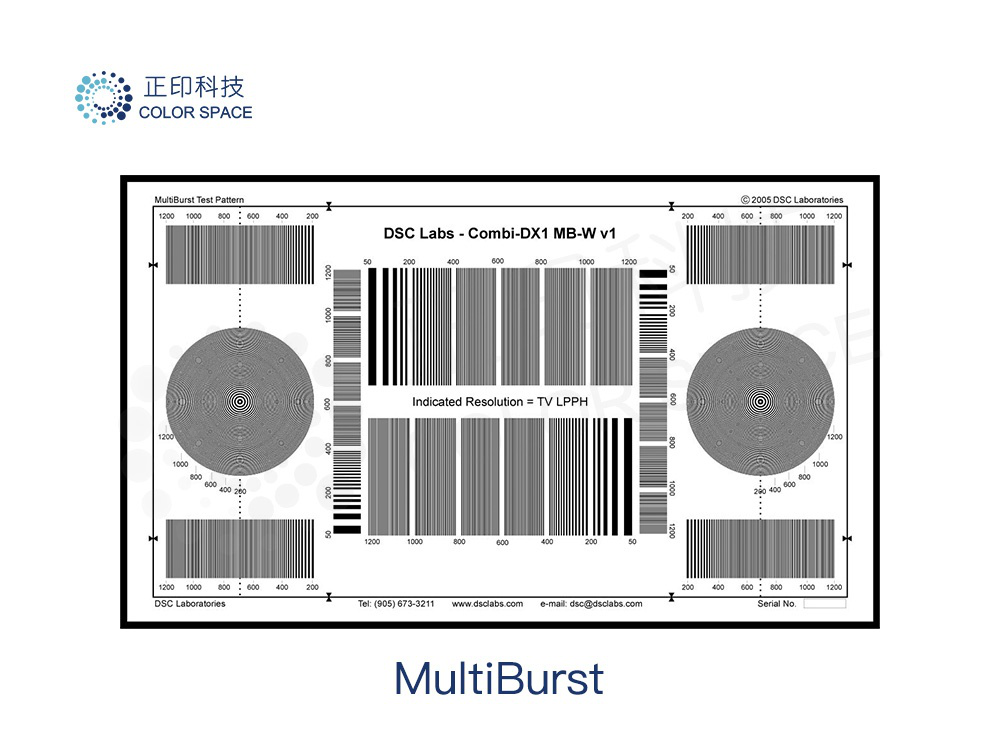 MultiBurst Test Pattern Calibration Standards