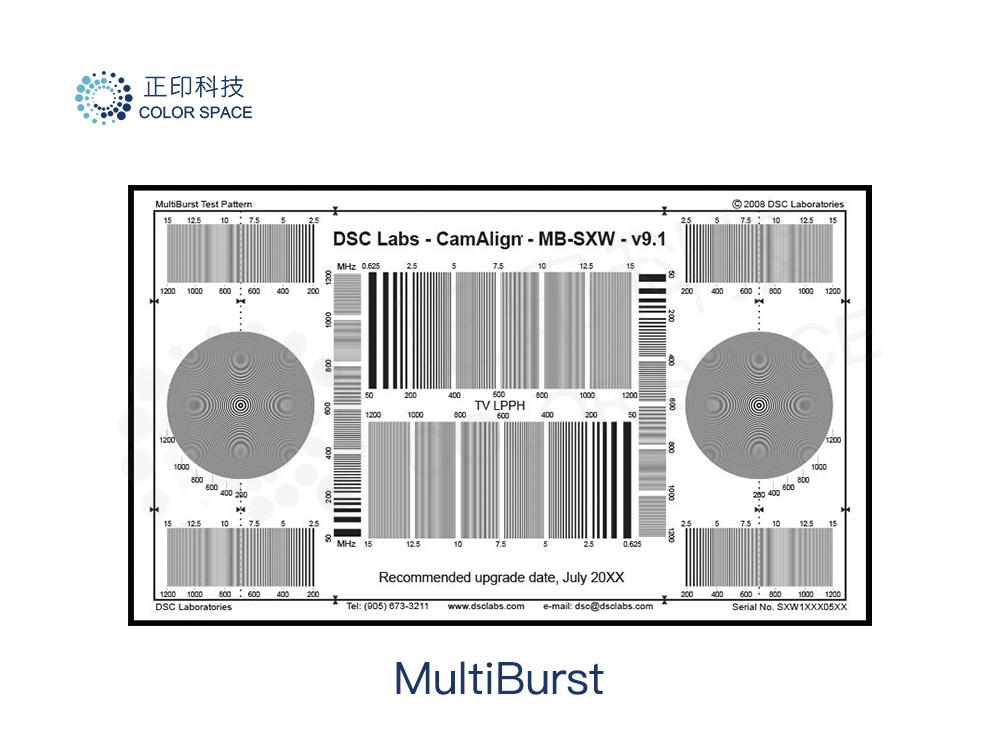 MultiBurst Test Pattern Calibration Standards