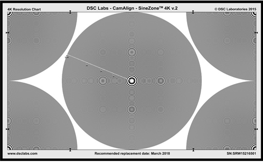 CamAlign SineZone 4K v.2 Calibration Standards