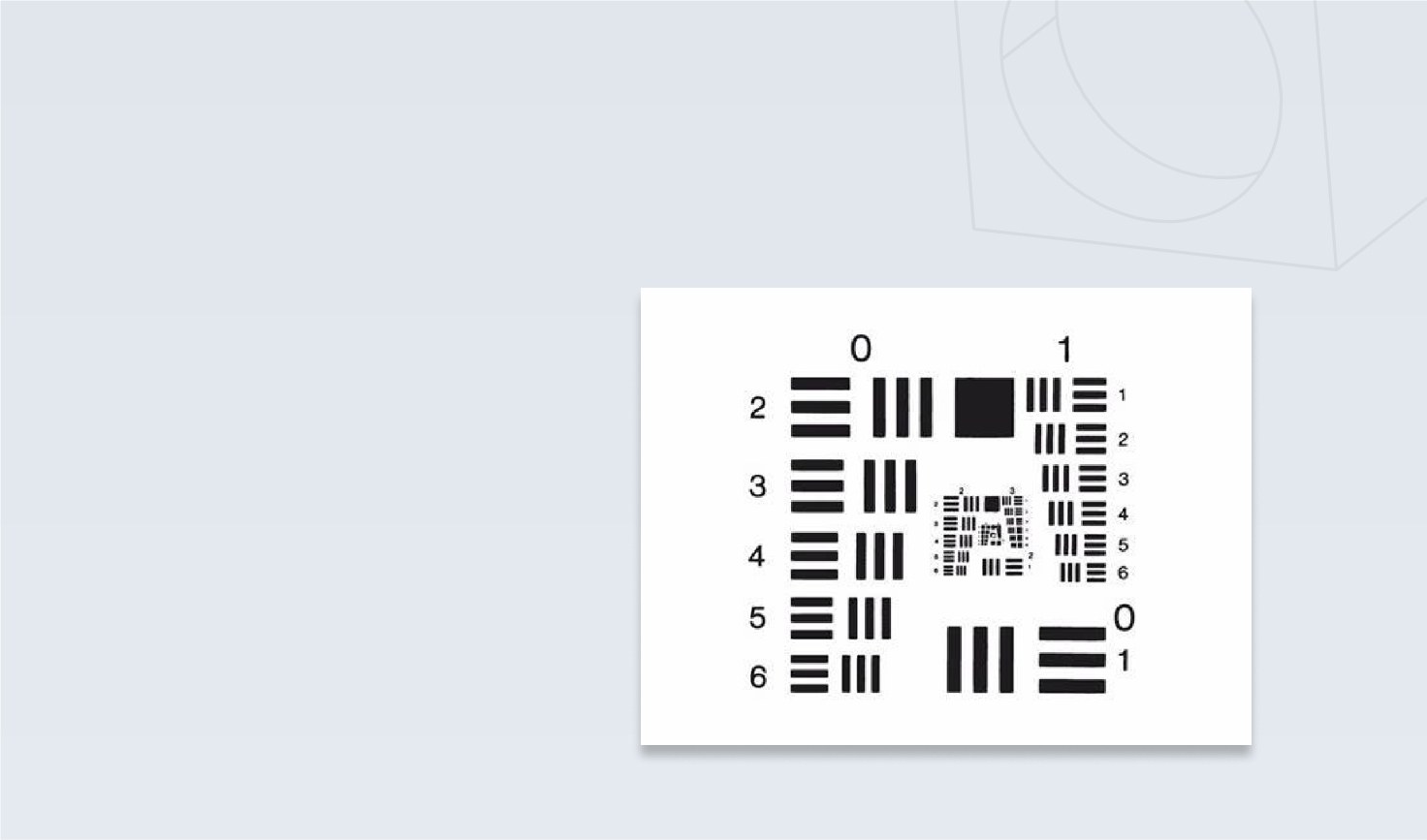 Resolution Test Chart Metrology Accessories
