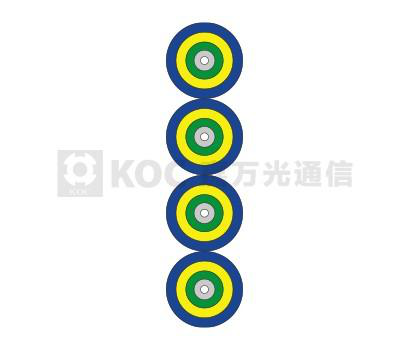 4-Fiber Parallel Indoor Cable Fiber Optics