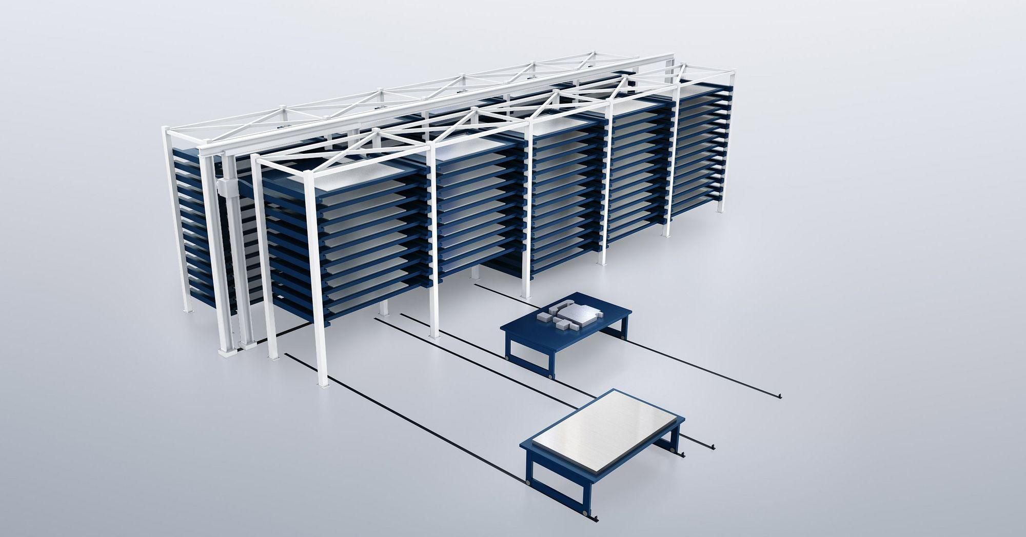Automated Sheet Metal Storage System Tools and Machinery