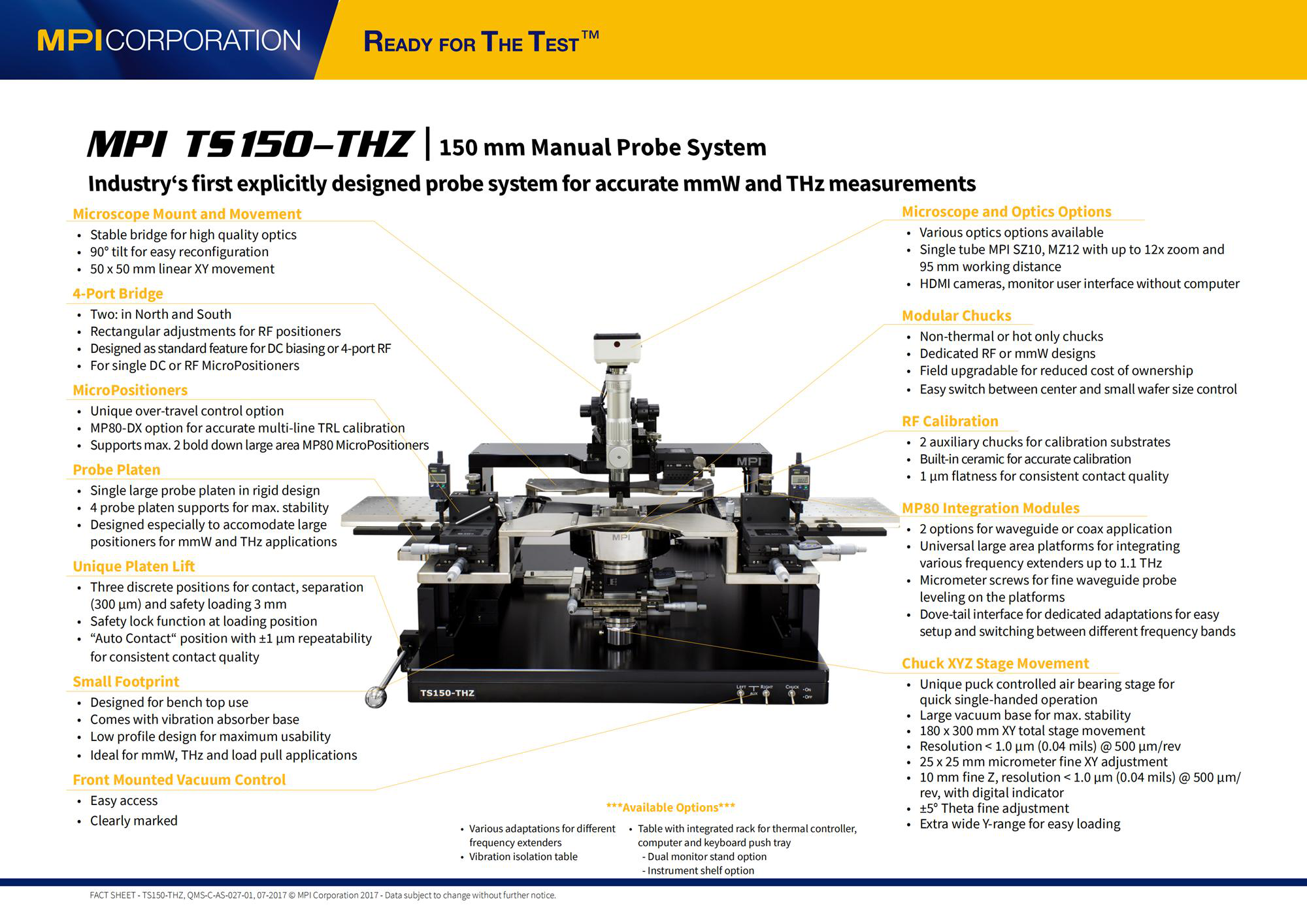 MPI TS150-THZ 150 mm Manual Probe System