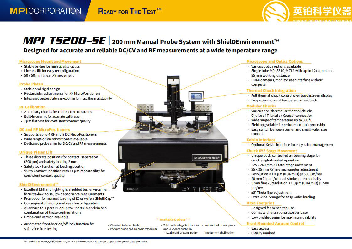 TS200-SE Manual Probe System Probe Station