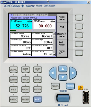 AQ2200 Series Multi-Application Test System Remote Viewer