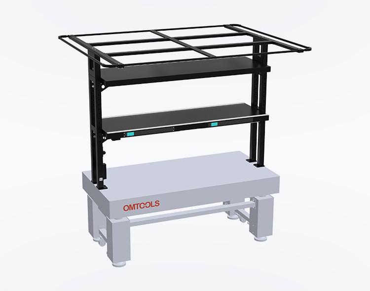 Optical Table with Overhead Shelf Optical platform