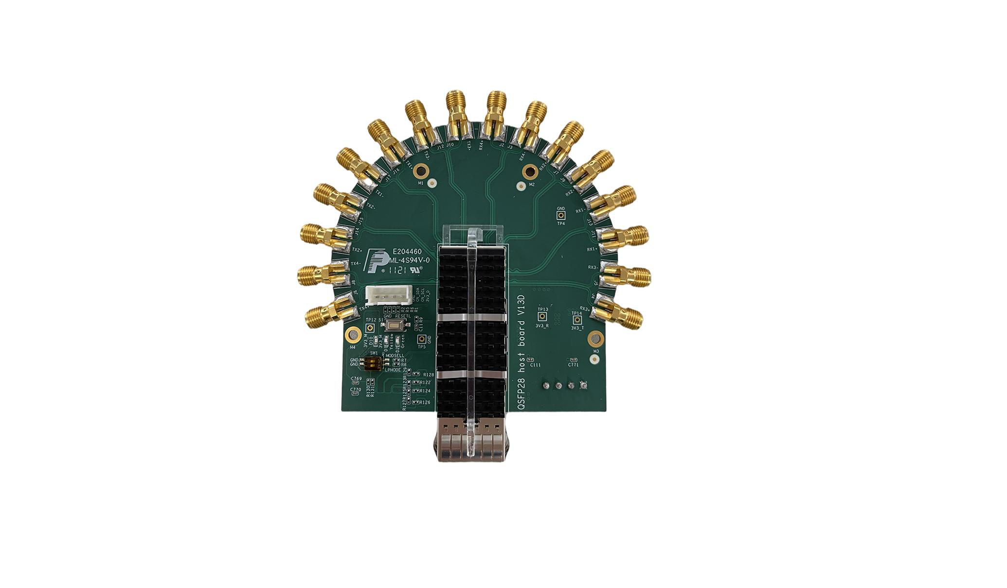 QSFP28 Host Board V1.30 Transmitters and Receivers