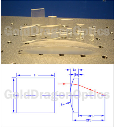 K9 Plano-Convex Cylindrical Lens Optical Lenses