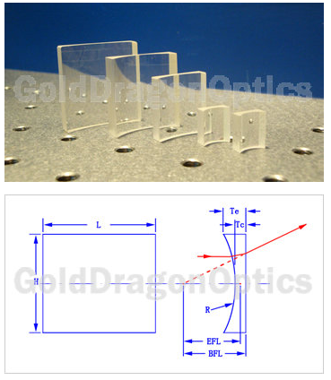 K9 Plano-Concave Cylindrical Lens Optical Lenses
