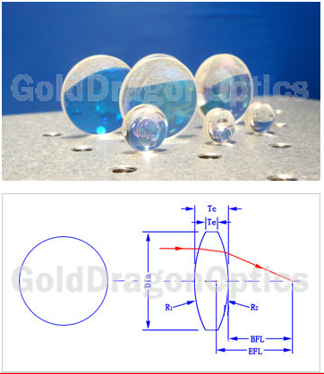 Calcium Fluoride (CaF2) Biconvex Spherical Lens Optical Lenses