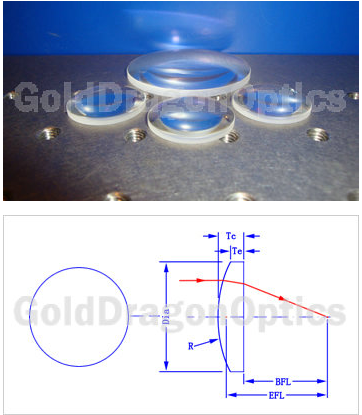 BaF2 Plano-Convex Spherical Lens Optical Lenses