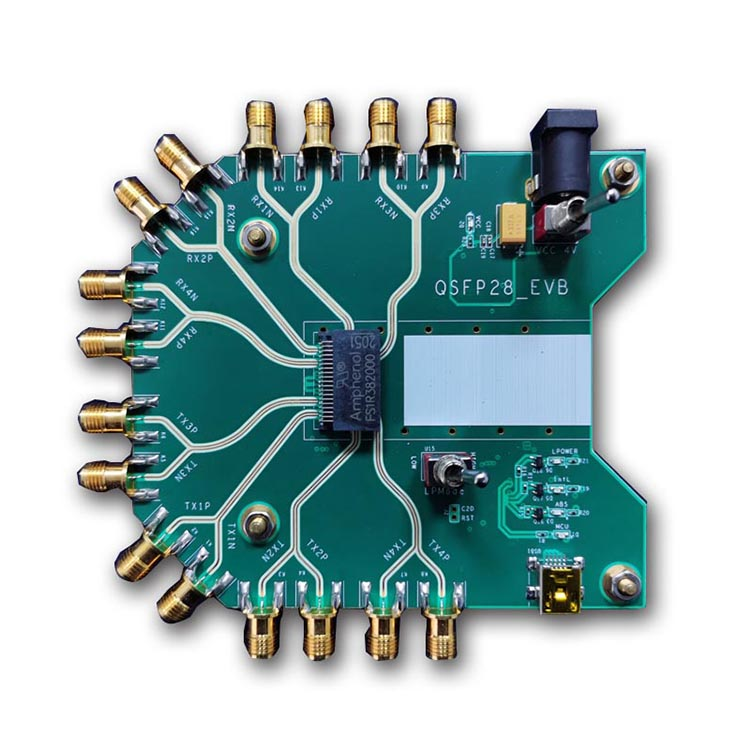 U9604 QSFP28 EVB Transmitters and Receivers