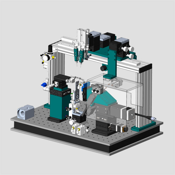 WDM Transmission-End Automatic Coupling and Packaging System Packages