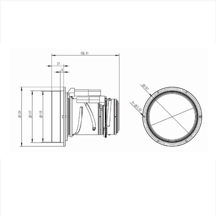CNGE- 22.5-90mm LWIR Motorized Zoom Lens High-Performance Lenses