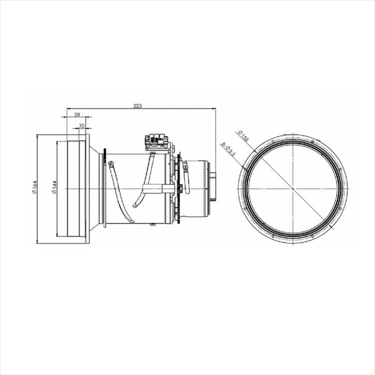 CNGE- 30-160mm LWIR Motorized Zoom Lens High-Performance Lenses