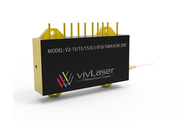 Multi-Wavelength Fiber-Coupled Semiconductor Laser Module: V2-15/15/15/0.5-810/980/1064/638-200 Laser Source Modules
