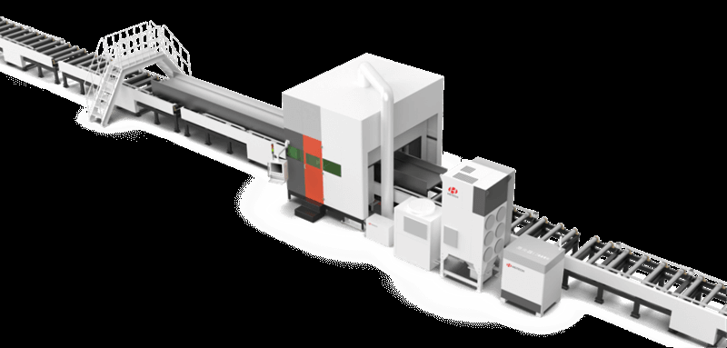 3D Visual-Cutting Workstation, Type H steel robot Laser Processing Equipment