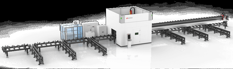 3D steel laser cutting and automatic ups and downs Laser Processing Equipment
