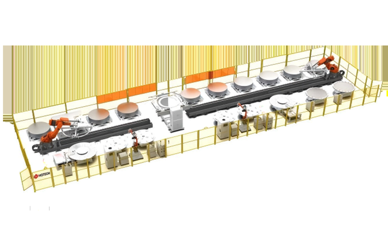 Welding lines automatically on polar panels Laser Processing Equipment