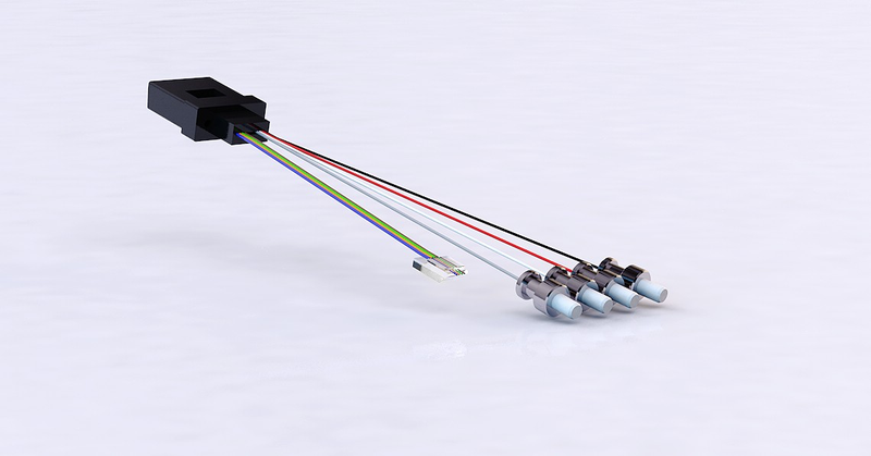 45° Mixed Fiber Array Optical Fibers