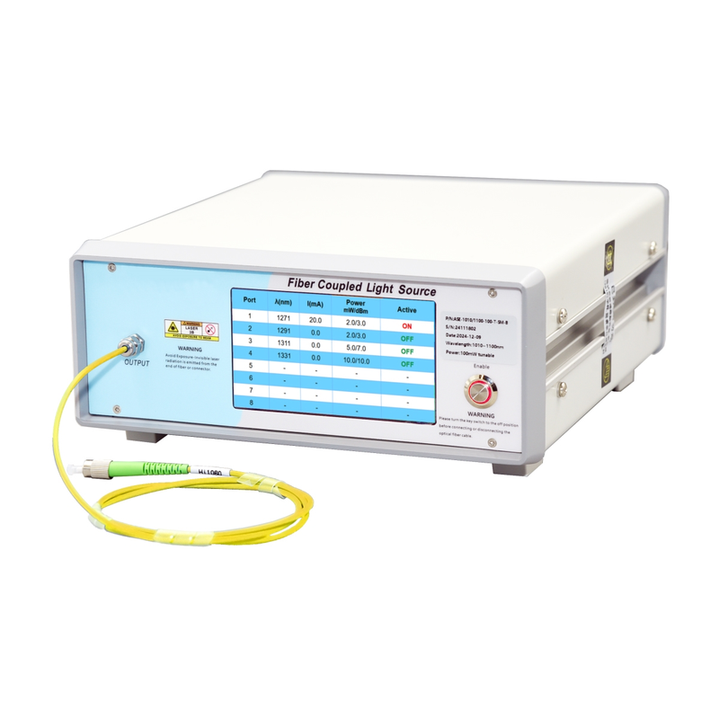 1271/1291/1311/1331nm Multichannel fiber light source MC-FL-4-1-1271/1291/1311/1331-10-SM-B2 Laser Source Modules