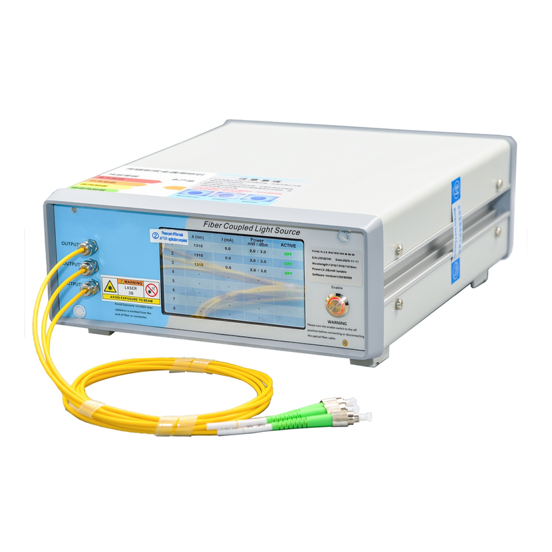 O Band multichannel continuous-wave fiber light source MC-FL-8-8-1271~1341-10/20-SM-B2 Laser Source Modules