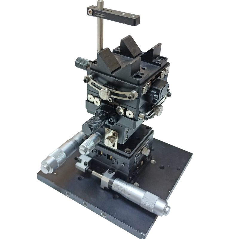 Five-dimensional fiber lens adjustment mount Fiber Optomechanics